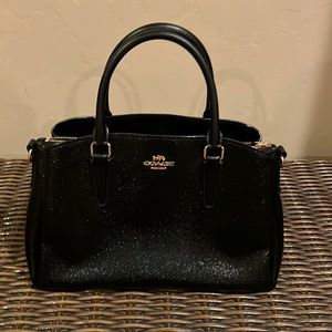 Coach Black Shiny Leather Handbag